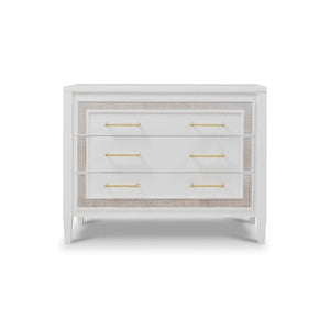 Belgravia 3 Drawer Dresser w/ Rattan-Blue Hand Home