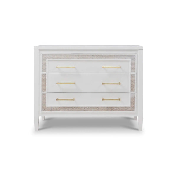 Belgravia 3 Drawer Dresser w/ Rattan-Blue Hand Home