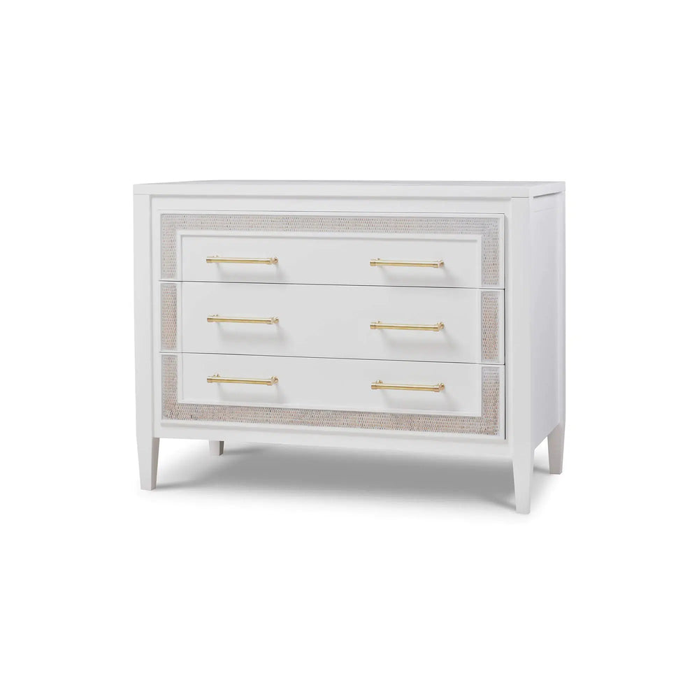 Belgravia 3 Drawer Dresser w/ Rattan-Blue Hand Home