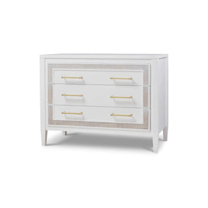 Belgravia 3 Drawer Dresser w/ Rattan-Blue Hand Home