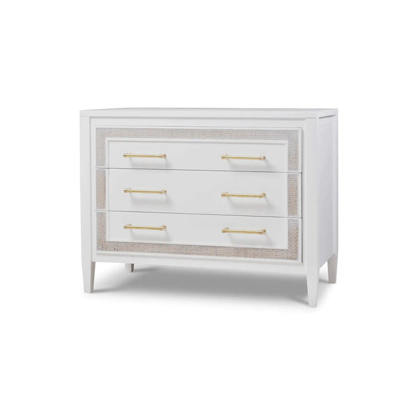 Belgravia 3 Drawer Dresser w/ Rattan-Blue Hand Home