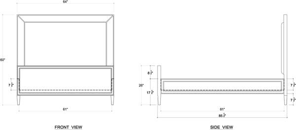 Belgravia Bed Queen-Blue Hand Home