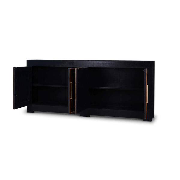 Fleet Linen Wrapped 4 Door Sideboard-Blue Hand Home
