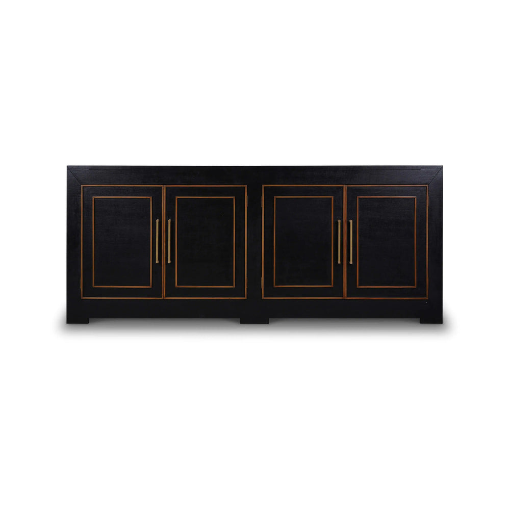 Fleet Linen Wrapped 4 Door Sideboard-Blue Hand Home