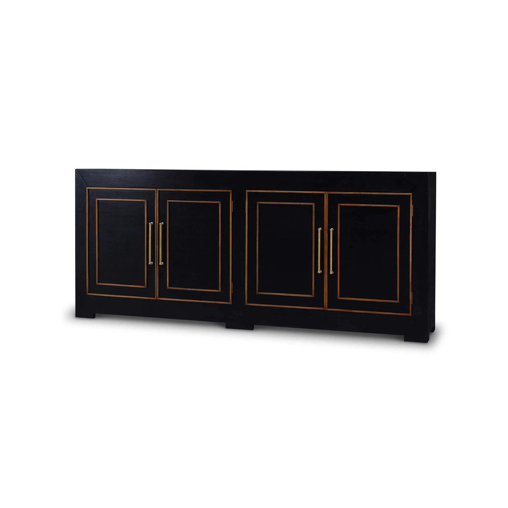 Fleet Linen Wrapped 4 Door Sideboard-Blue Hand Home