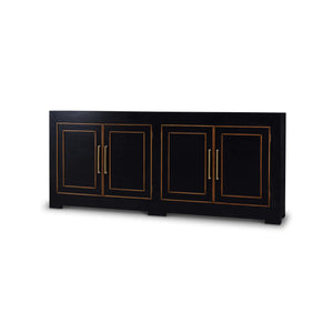 Fleet Linen Wrapped 4 Door Sideboard-Blue Hand Home