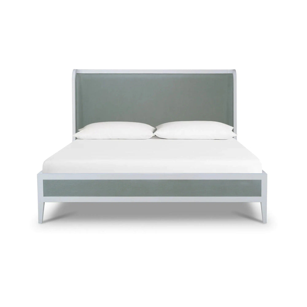 Mornington Upholstered & Linen Wrapped Bed King-Blue Hand Home