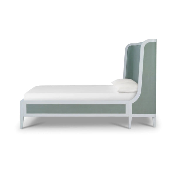 Mornington Upholstered & Linen Wrapped Bed King-Blue Hand Home