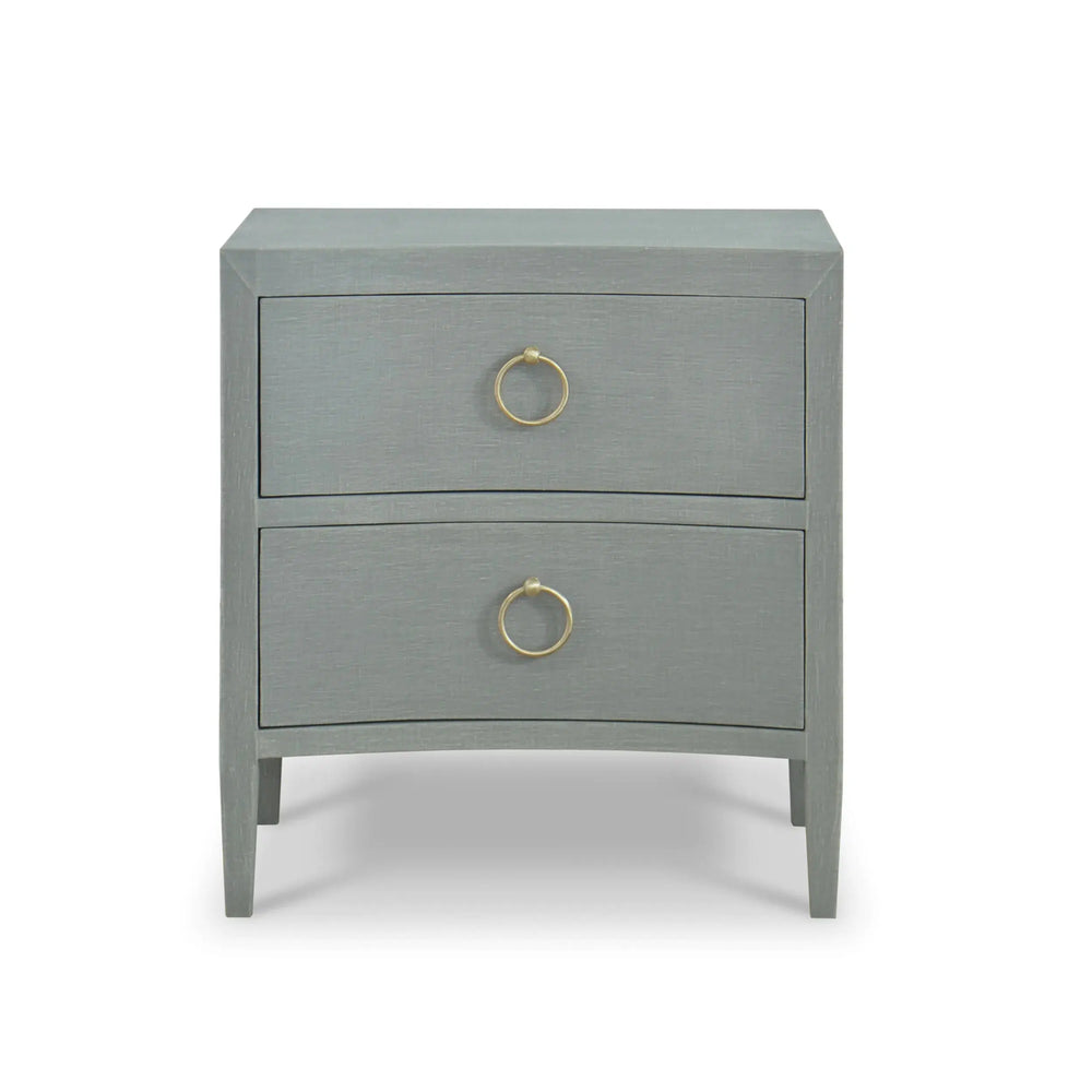 Mornington Linen Wrapped Nightstand-Blue Hand Home