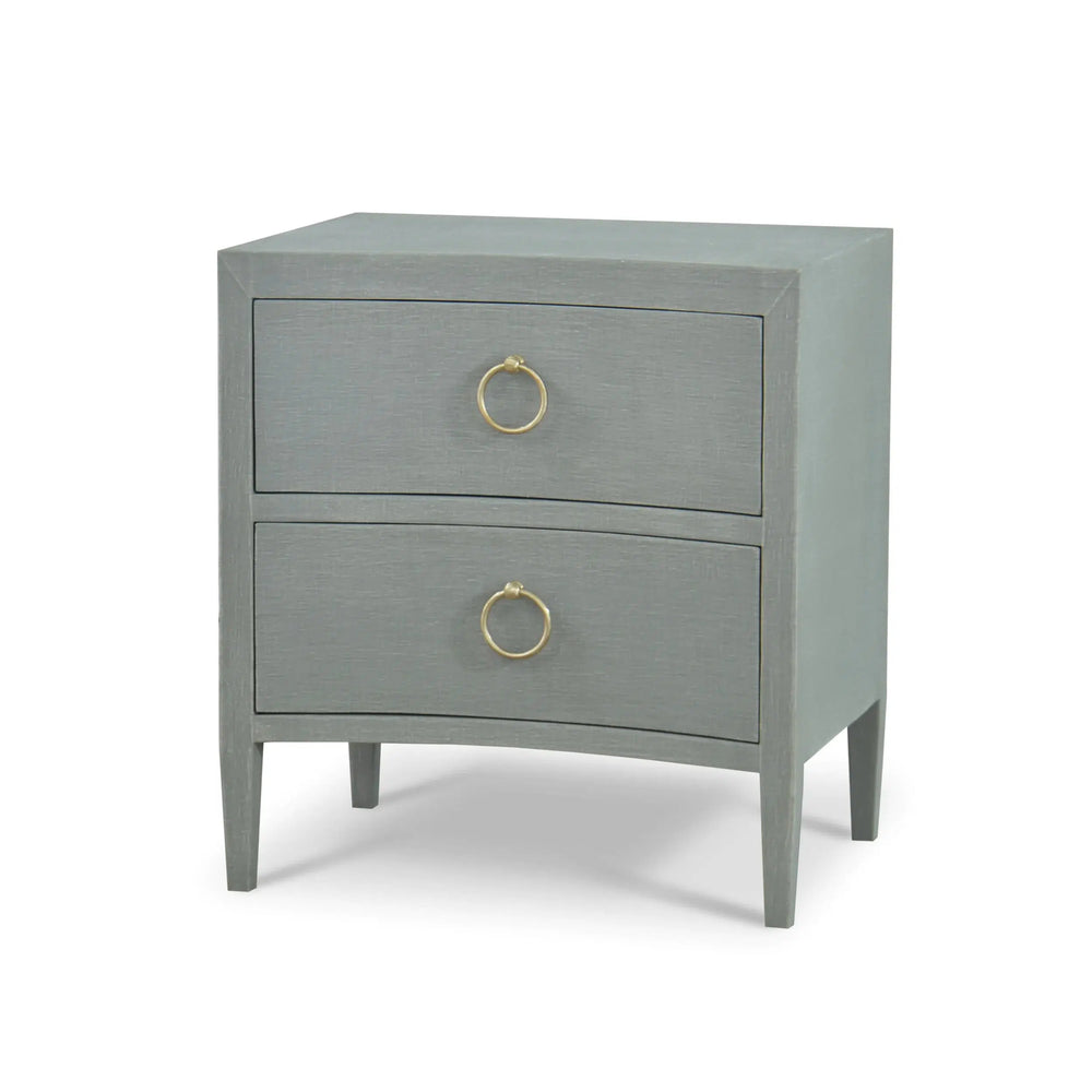 Mornington Linen Wrapped Nightstand-Blue Hand Home