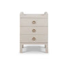 Fulham Linen Wrapped Nightstand In Putty-Blue Hand Home