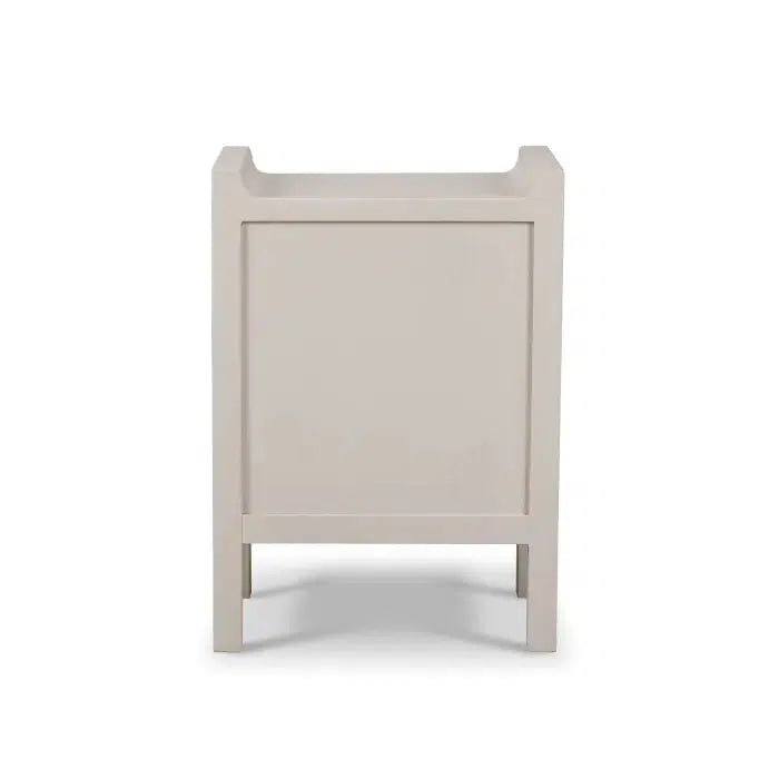 Fulham Linen Wrapped Nightstand In Putty-Blue Hand Home