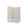 Fulham Linen Wrapped Nightstand In Putty-Blue Hand Home