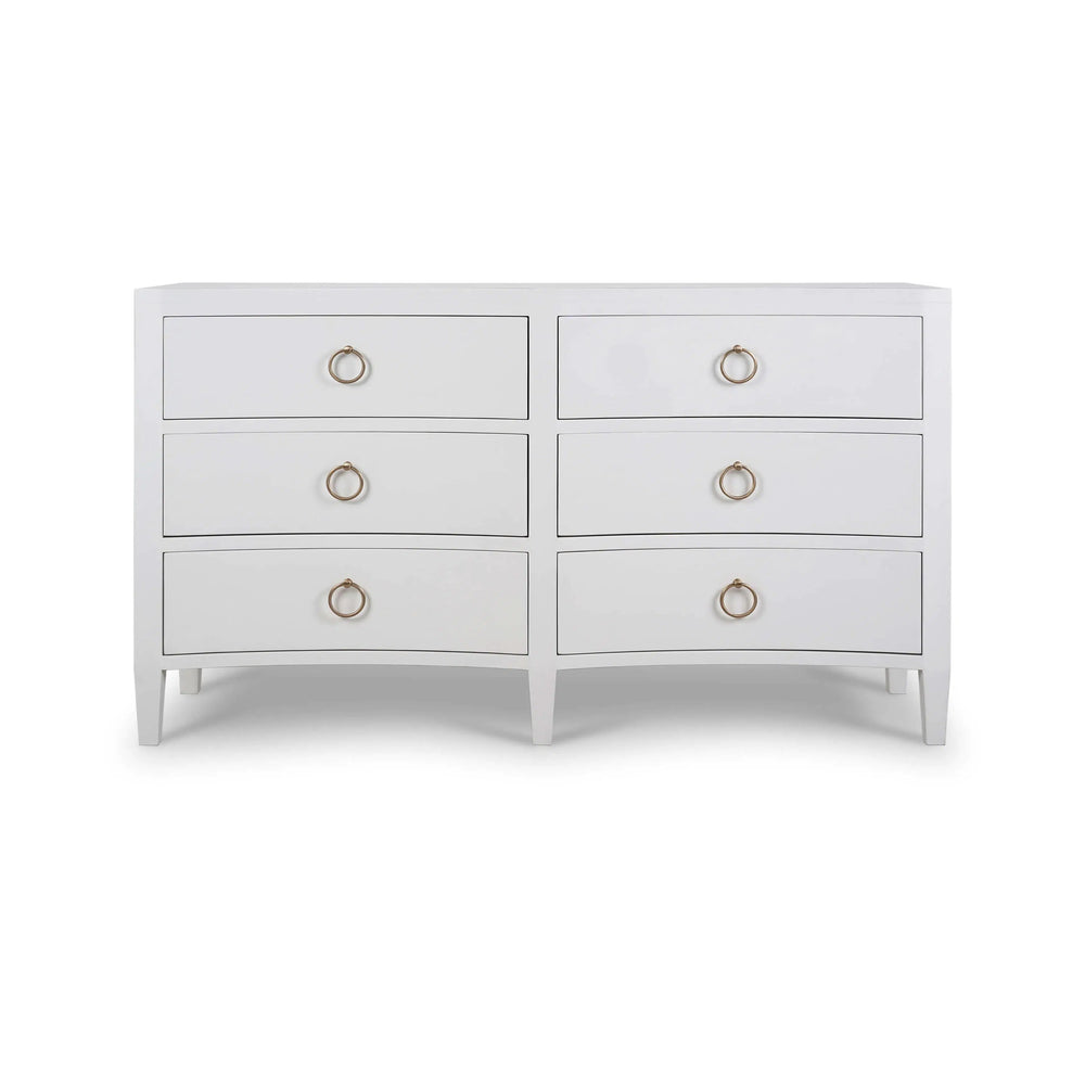 Mornington Linen Wrapped 6 Drawer Dresser-Blue Hand Home