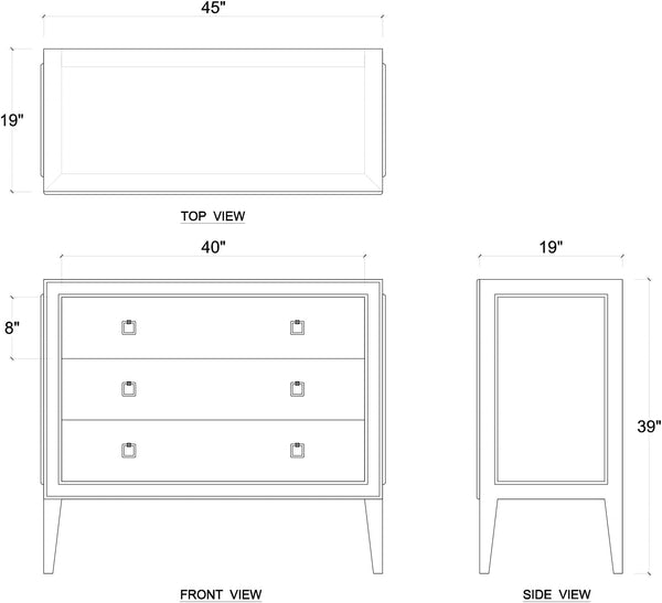 Rutland 3 Drawer Dresser-Blue Hand Home