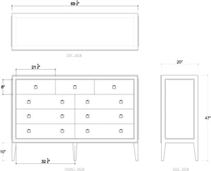 Rutland 9 Drawer Dresser-Blue Hand Home