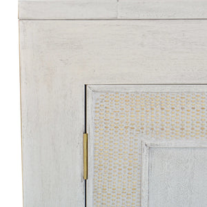Fleet 4 Door Sideboard w/ Rattan-Blue Hand Home