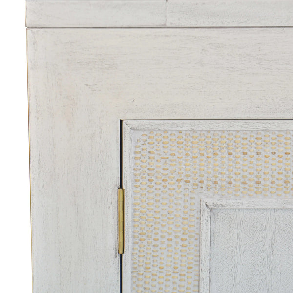 Fleet 4 Door Sideboard w/ Rattan-Blue Hand Home