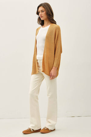 NEW COLOR- DOLMAN SLEEVE OPEN FRONT CARDIGAN-Blue Hand Home