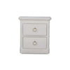 Claremont Linen Wrapped Bedside Cabinet In Dove White-Blue Hand Home
