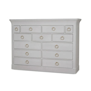 Large Claremont Linen Wrapped Dresser-Blue Hand Home