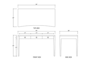 Westminster Linen Wrapped Desk-Blue Hand Home