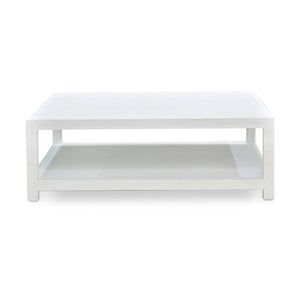 Milan Square Linen Wrapped Cofffee Table-Blue Hand Home