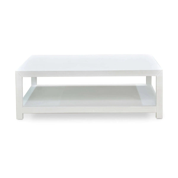 Milan Square Linen Wrapped Cofffee Table-Blue Hand Home
