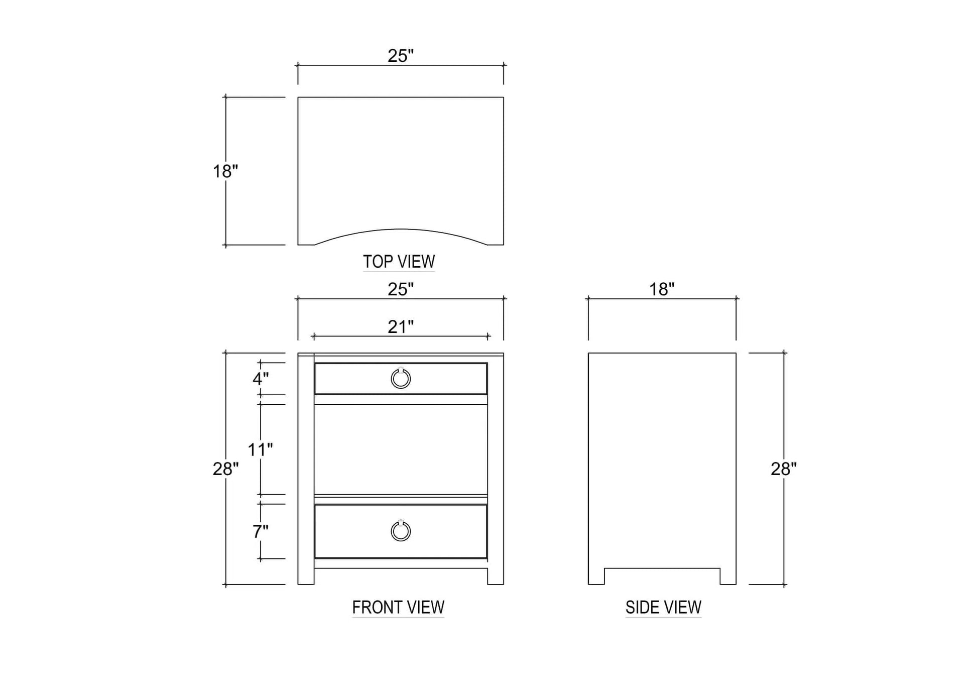 Mornington Linen Wrapped Nightstand In True White-Blue Hand Home