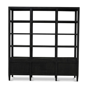 Westminster Large Linen Wrapped Concave Shelving Unit-Blue Hand Home