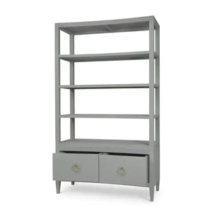 Westminster Concave Shelving Unit Linen Wrapped In Pale Blue-Blue Hand Home
