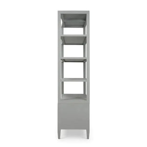 Westminster Concave Shelving Unit Linen Wrapped In Pale Blue-Blue Hand Home
