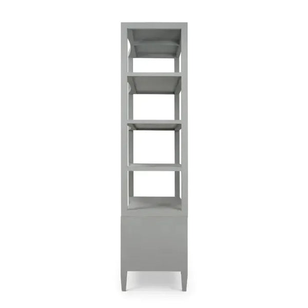 Westminster Concave Shelving Unit Linen Wrapped In Pale Blue-Blue Hand Home