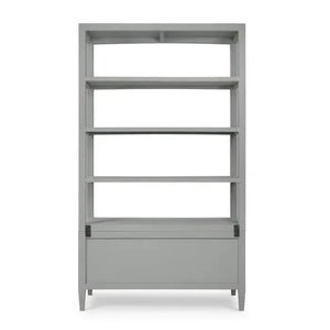 Westminster Concave Shelving Unit Linen Wrapped In Pale Blue-Blue Hand Home