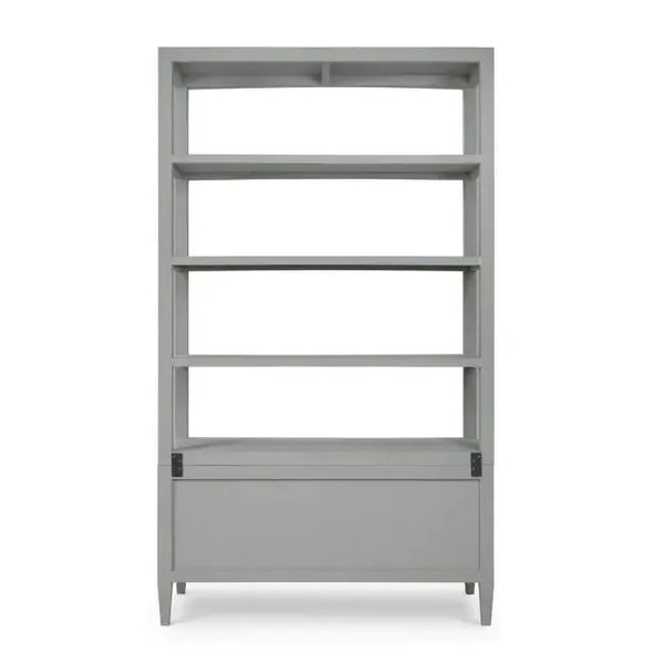 Westminster Concave Shelving Unit Linen Wrapped In Pale Blue-Blue Hand Home