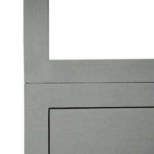 Westminster Concave Shelving Unit Linen Wrapped In Pale Blue-Blue Hand Home
