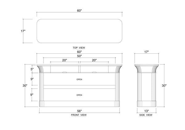 Sandhurst Console-Blue Hand Home