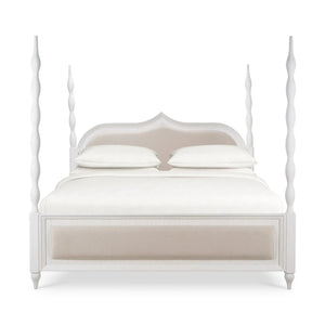 Brighton Upholstered Back Bed King-Blue Hand Home