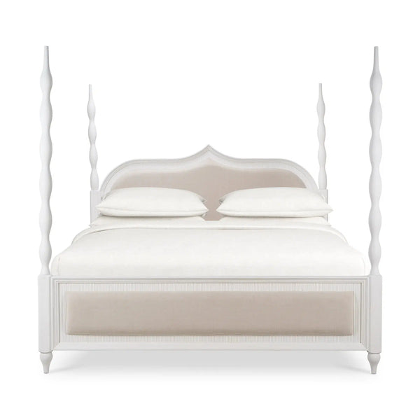 Brighton Upholstered Back Bed King-Blue Hand Home