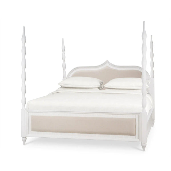 Brighton Upholstered Back Bed King-Blue Hand Home