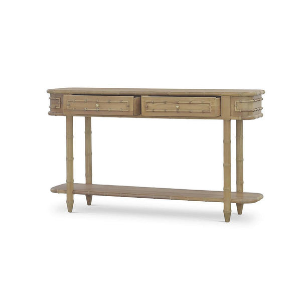 Hurlingham Console Table in Fruitwood-Blue Hand Home