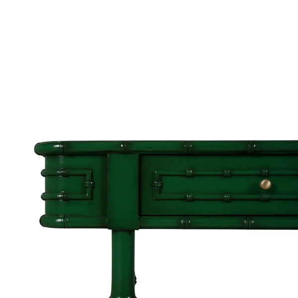 Hurlingham Console Table In Jade Green-Blue Hand Home