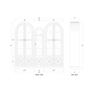 Pavilion Display Cabinet-Blue Hand Home