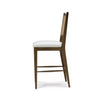 Dulwich Counter Stool in Straw Wash w/ Artic White Performance Fabric-Blue Hand Home