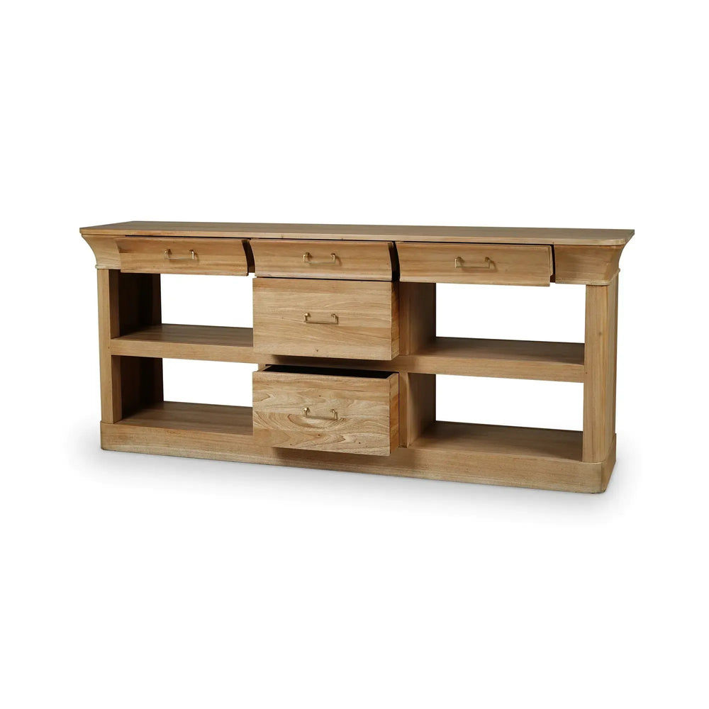 Sandhurst Larger Console In Fruitwood-Blue Hand Home