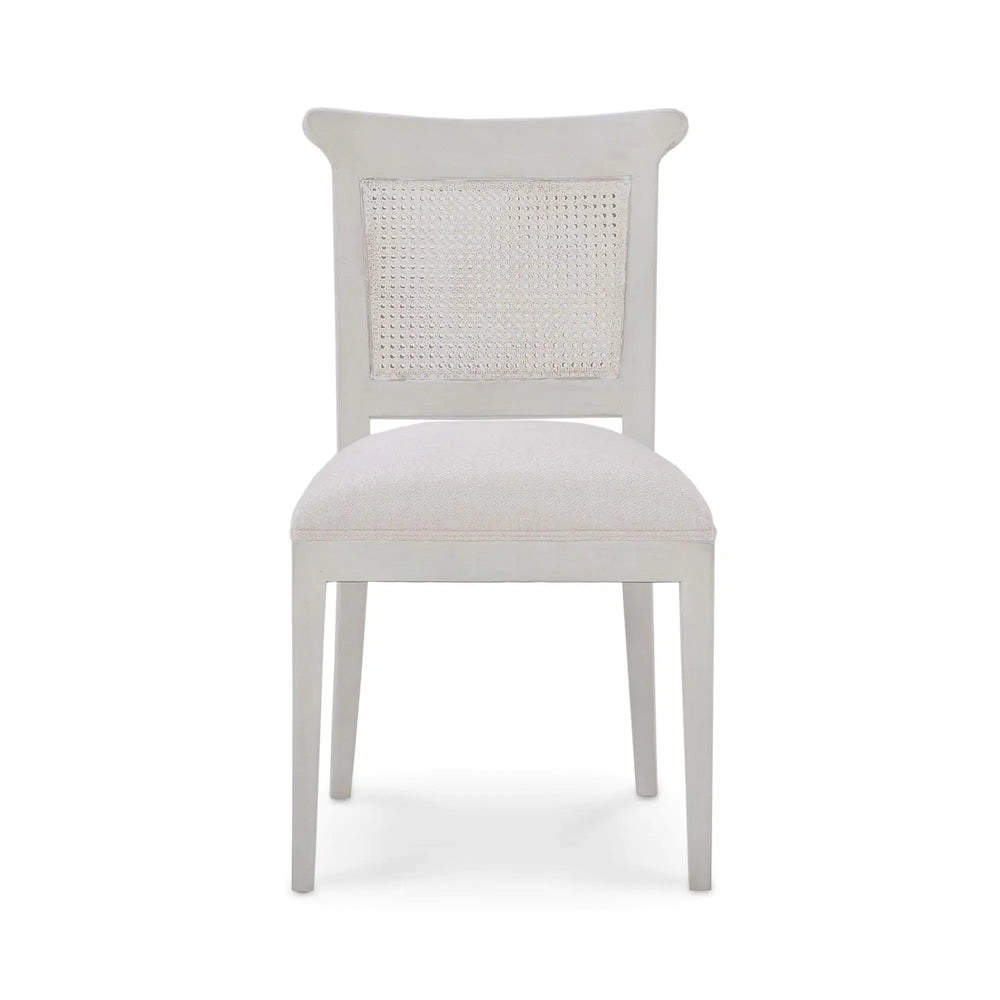 Gustavian Dining Chair w/ Rattan Back-Blue Hand Home