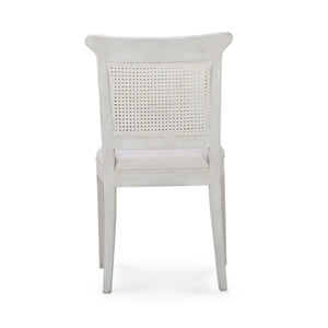 Gustavian Dining Chair w/ Rattan Back-Blue Hand Home