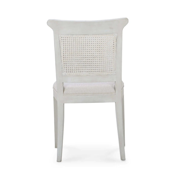 Gustavian Dining Chair w/ Rattan Back-Blue Hand Home