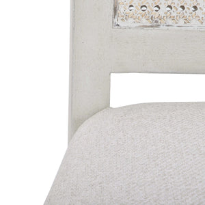 Gustavian Dining Chair w/ Rattan Back-Blue Hand Home