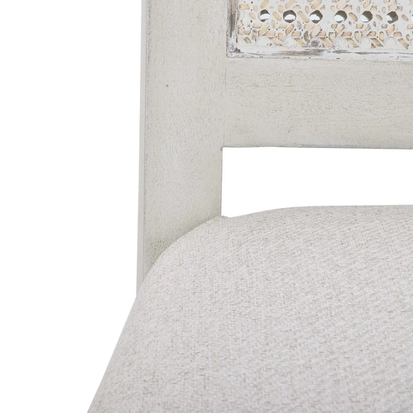 Gustavian Dining Chair w/ Rattan Back-Blue Hand Home